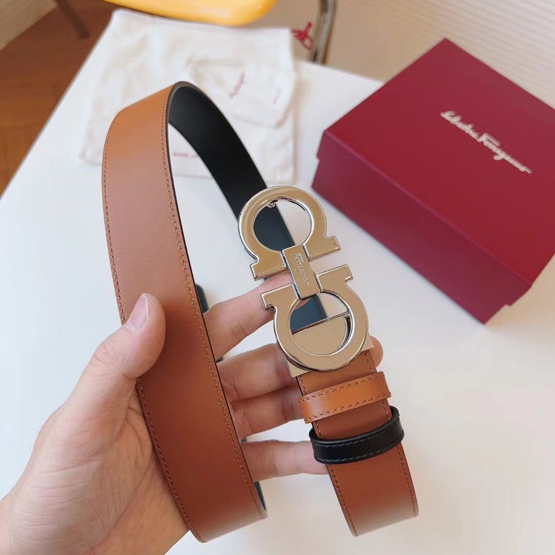 Ferragamo Reversible Leather Belt - PerfectKickZ