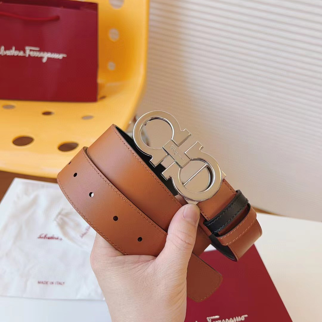 Ferragamo Reversible Leather Belt - PerfectKickZ