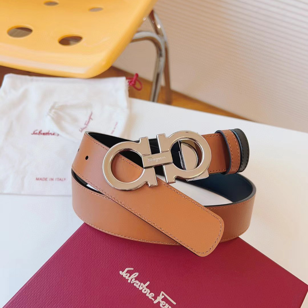 Ferragamo Reversible Leather Belt - PerfectKickZ