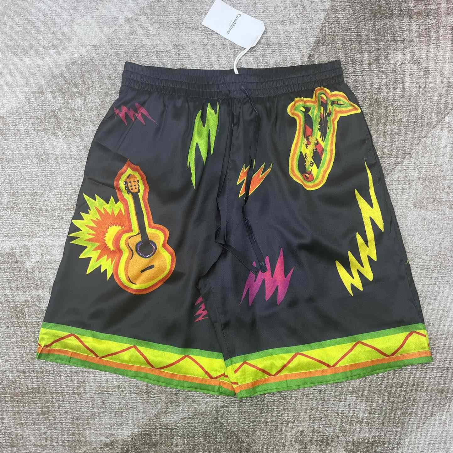 Casablanca Graphic-print Silk Shorts    CA3470 - PerfectKickZ
