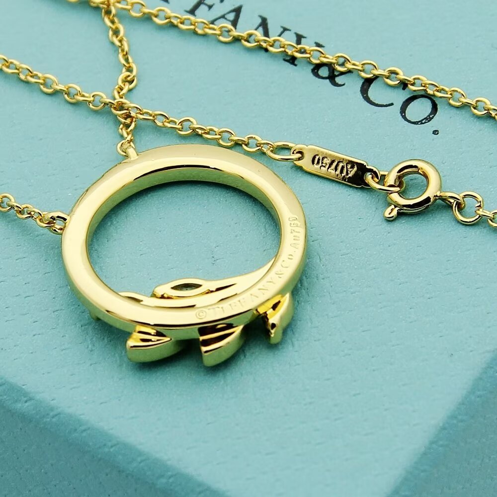 Tiffany & Co. Diamond Vine Circle Pendant In Platinum - PerfectKickZ