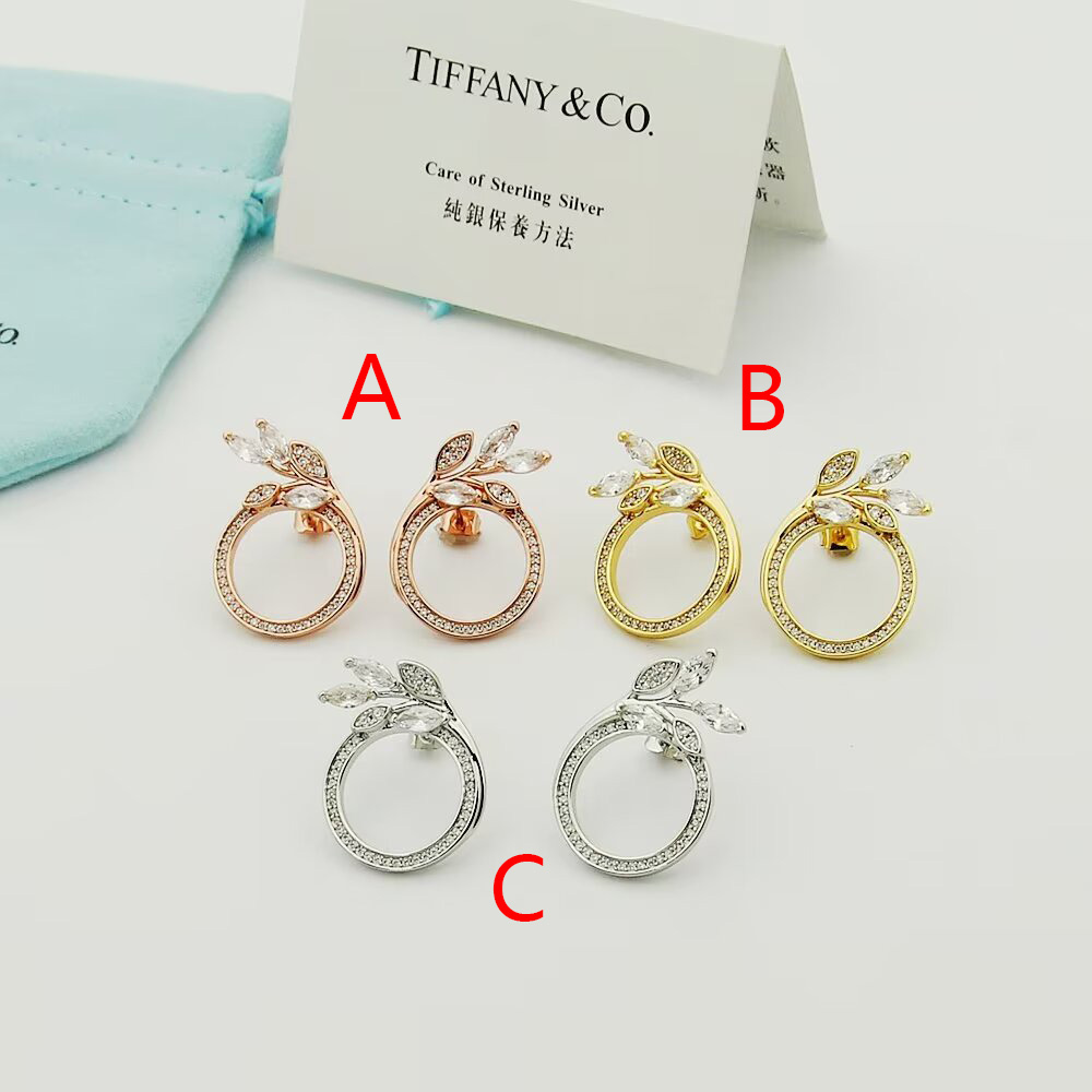 Tiffany & Co. Diamond Vine Circle Earrings In Platinum - PerfectKickZ