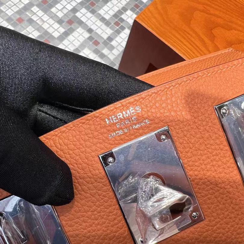 Hermes Orange 'Hac A Dos' Sling Backpack  (18-27-8cm) - PerfectKickZ