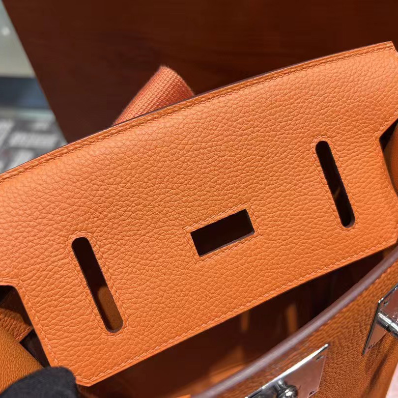 Hermes Orange 'Hac A Dos' Sling Backpack  (18-27-8cm) - PerfectKickZ