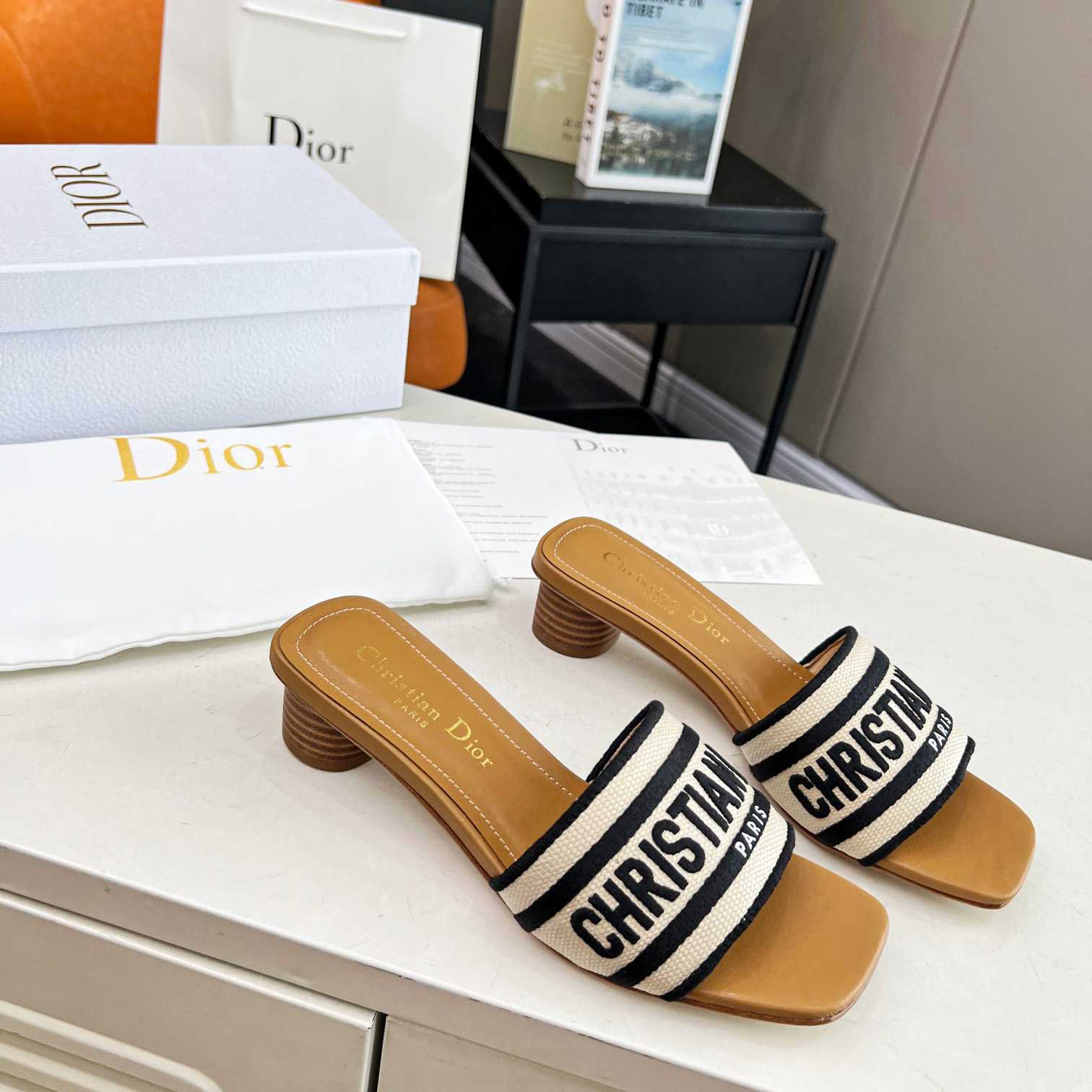 Dior Dioriviera Dway Heeled Slide - PerfectKickZ