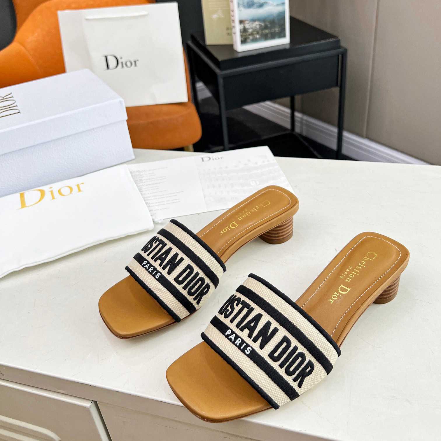 Dior Dioriviera Dway Heeled Slide - PerfectKickZ