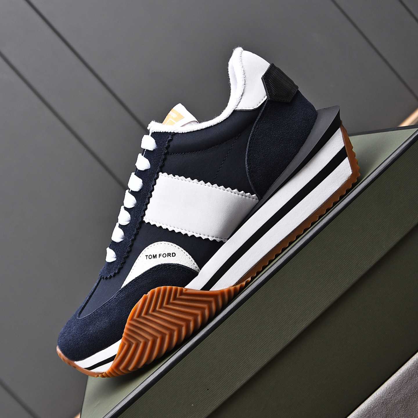 Tom Ford James Mixed Media Low Top Sneaker - PerfectKickZ