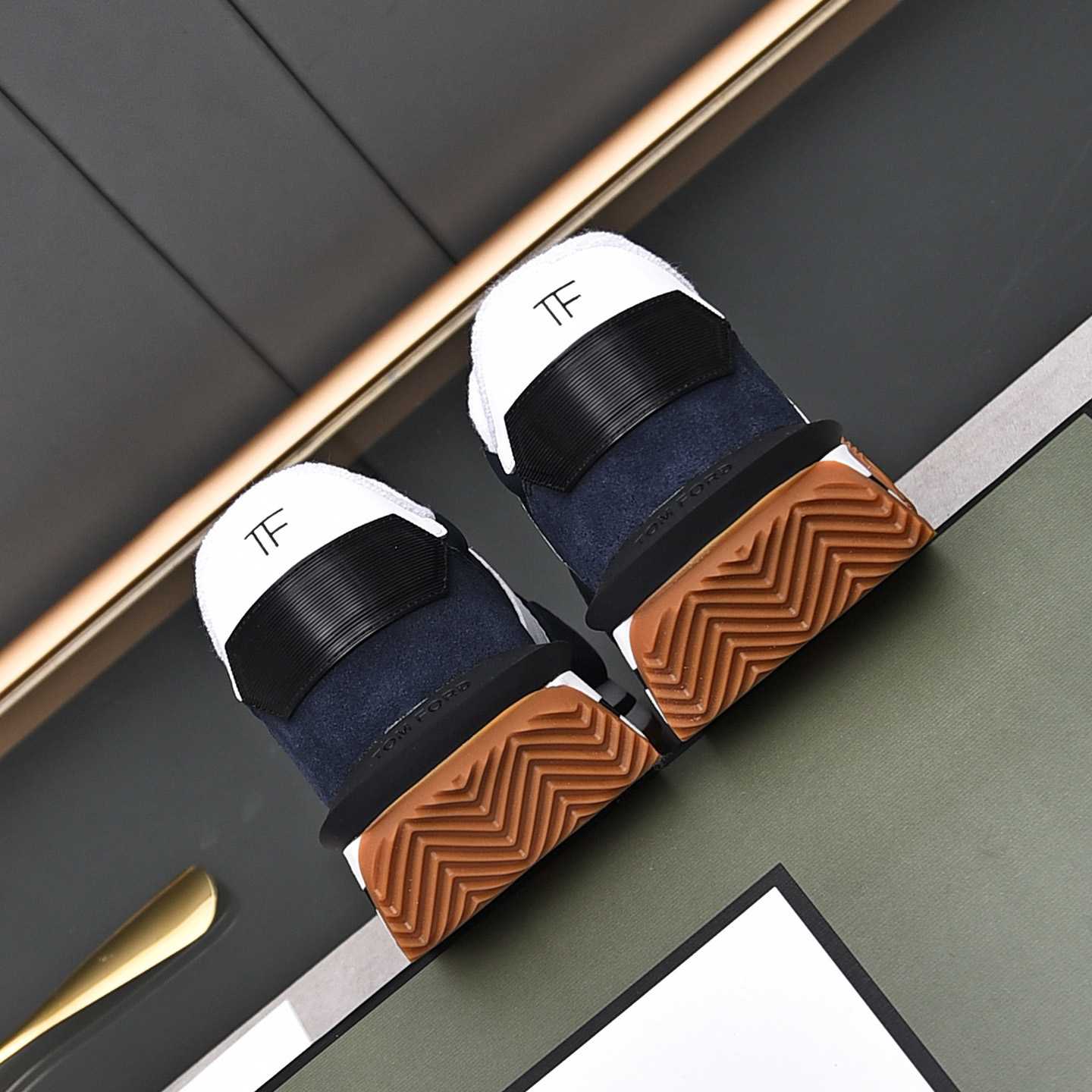 Tom Ford James Mixed Media Low Top Sneaker - PerfectKickZ