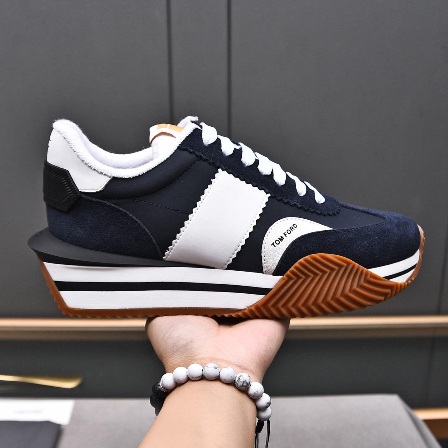 Tom Ford James Mixed Media Low Top Sneaker - PerfectKickZ