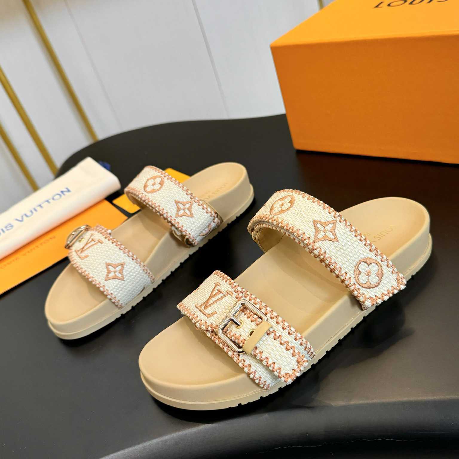 Louis Vuitton Bom Dia Flat Comfort Mule   - PerfectKickZ