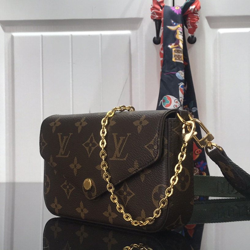Louis Vuitton Monogram Mini Felicie Multi Bag （ 17-9.5-6.5 cm）  M80091 - PerfectKickZ