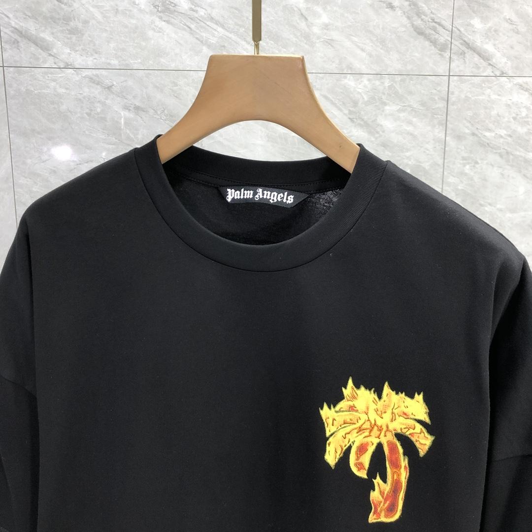 Palm Angels Burning Palm T-Shirt - PerfectKickZ