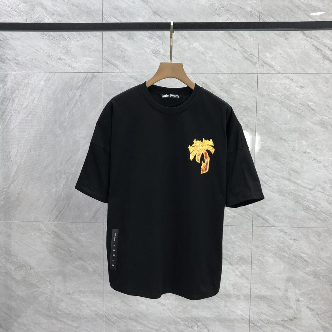 Palm Angels Burning Palm T-Shirt - PerfectKickZ
