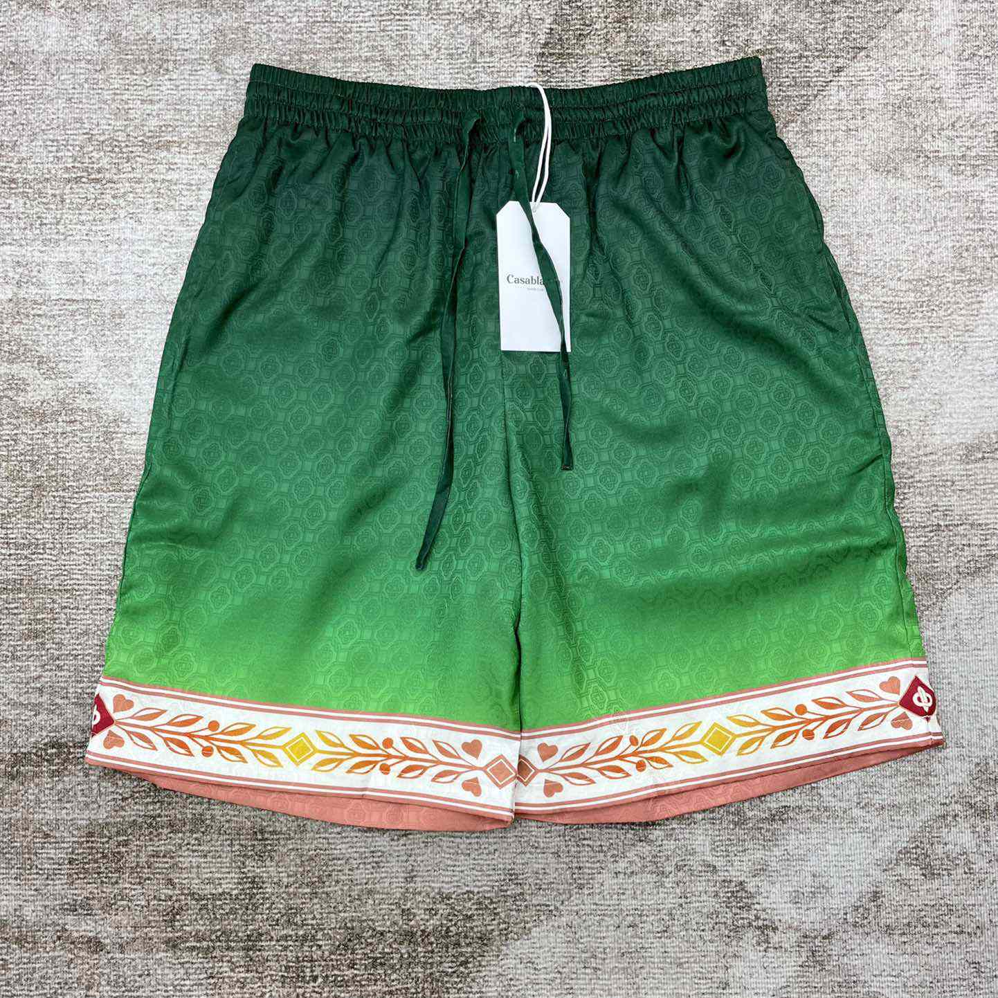Casablanca Silk Shorts With Drawstring 'Unity Is Power'  CA3475 - PerfectKickZ