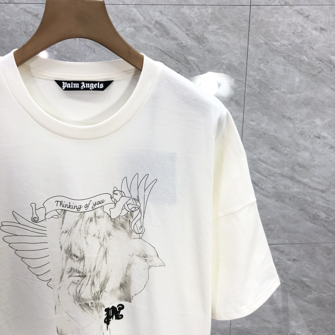 Palm Angels Portrait Pencil T-Shirt  - PerfectKickZ