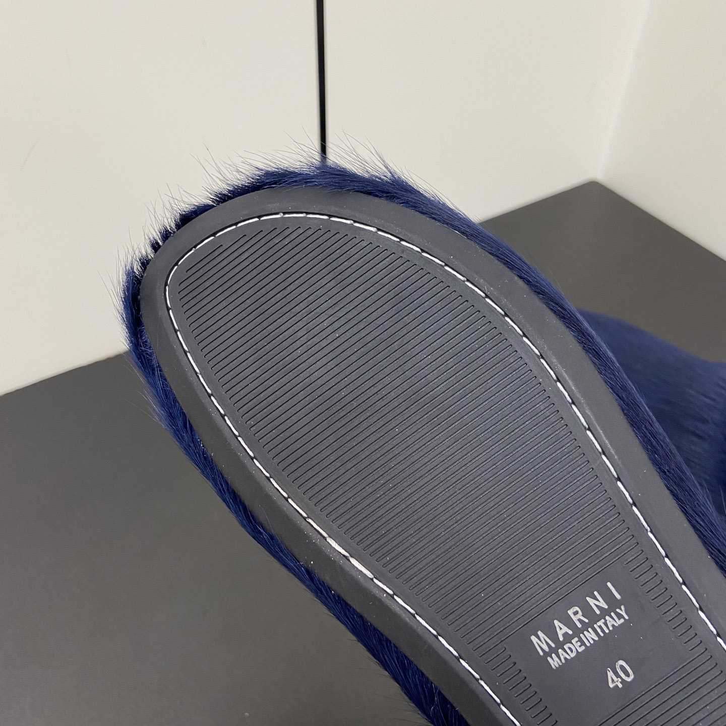 Marni Fussbet Sabot Calf-hair Slippers  - PerfectKickZ
