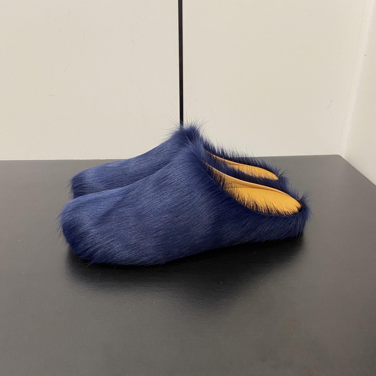 Marni Fussbet Sabot Calf-hair Slippers  - PerfectKickZ