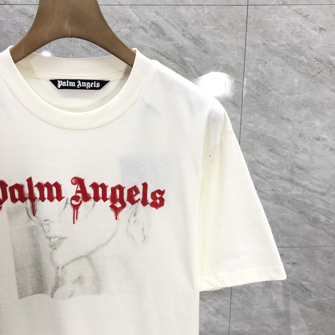 Palm Angels Portrait Pencil T-Shirt  - PerfectKickZ