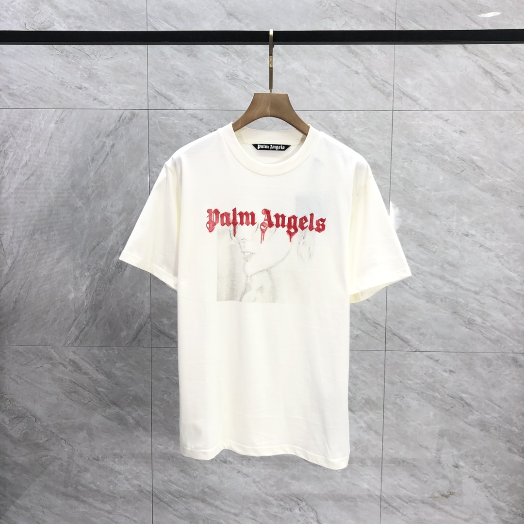 Palm Angels Portrait Pencil T-Shirt  - PerfectKickZ