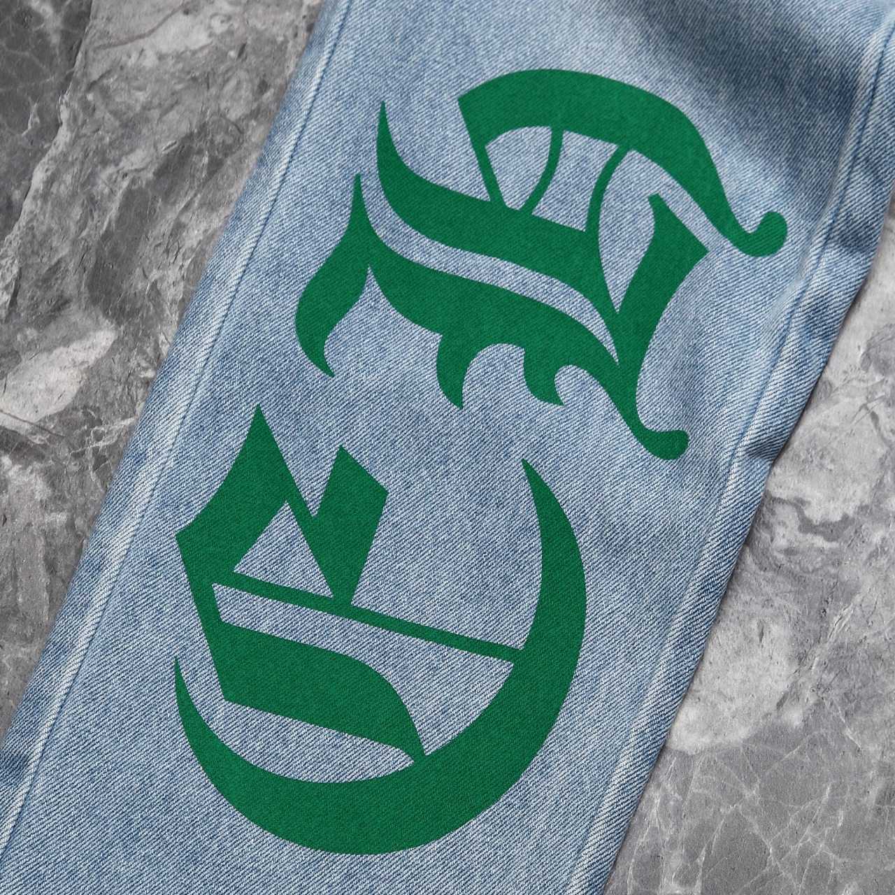 Chrome Heart Cross Patch Denim Jeans - PerfectKickZ