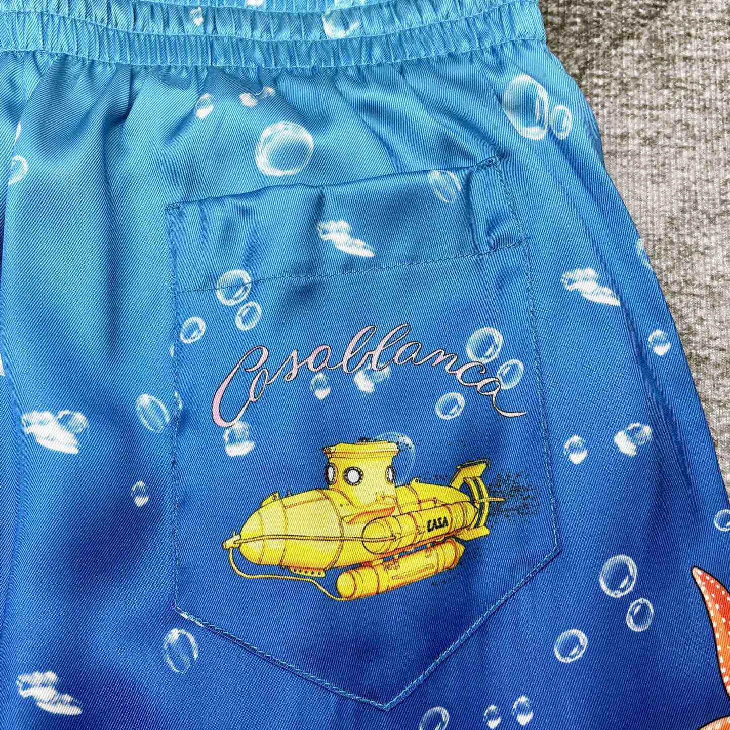 Casablanca Silk Drawstring Shorts 'Blue'   CA3455 - PerfectKickZ