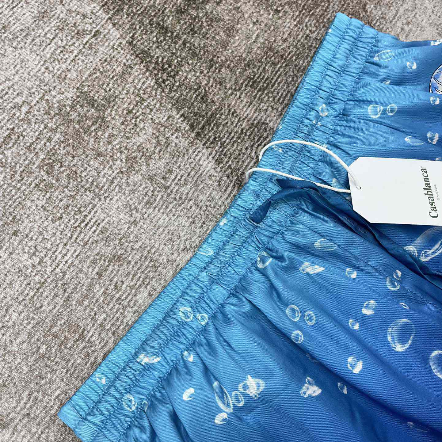 Casablanca Silk Drawstring Shorts 'Blue'   CA3455 - PerfectKickZ
