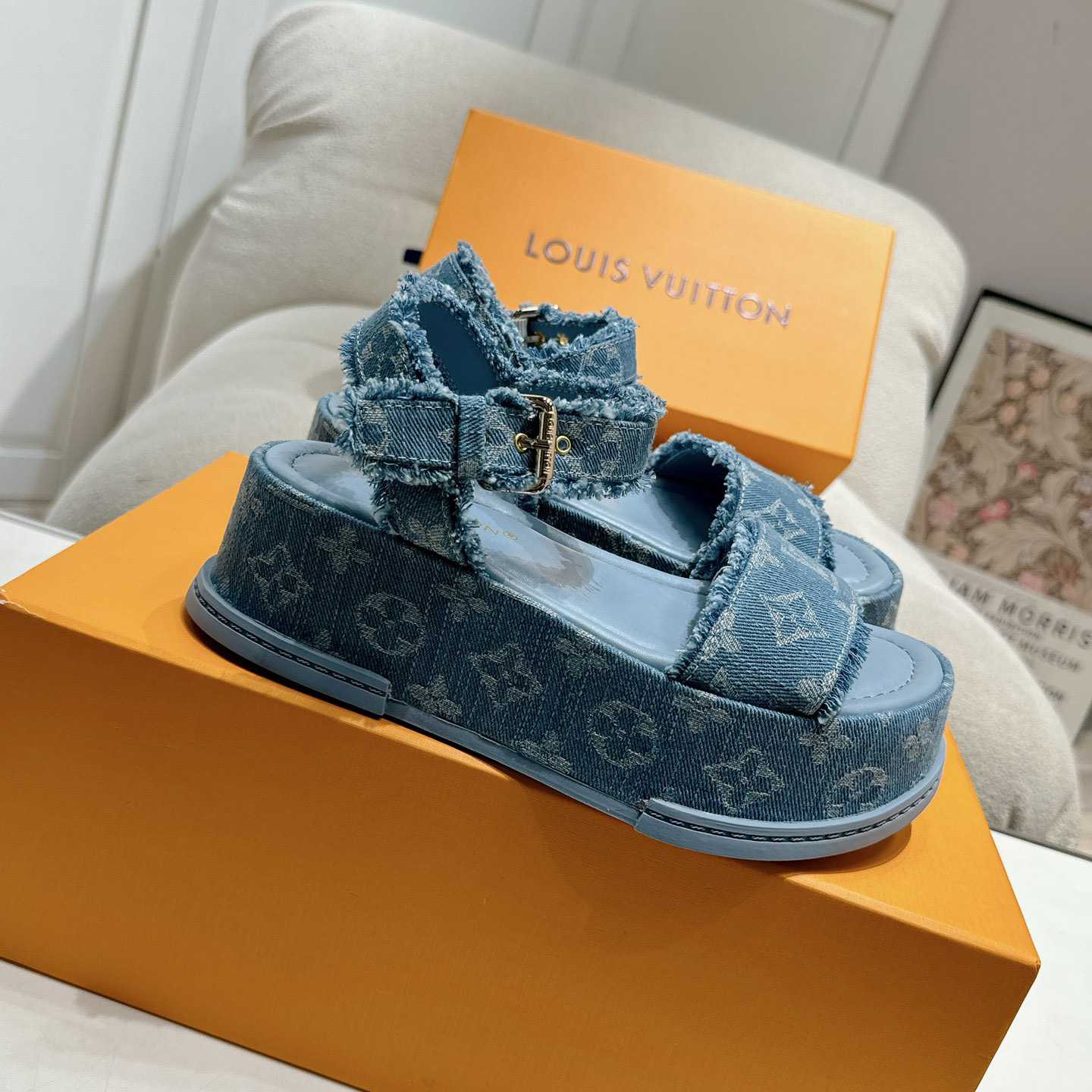 Louis Vuitton Maya Flatform Sandal   - PerfectKickZ