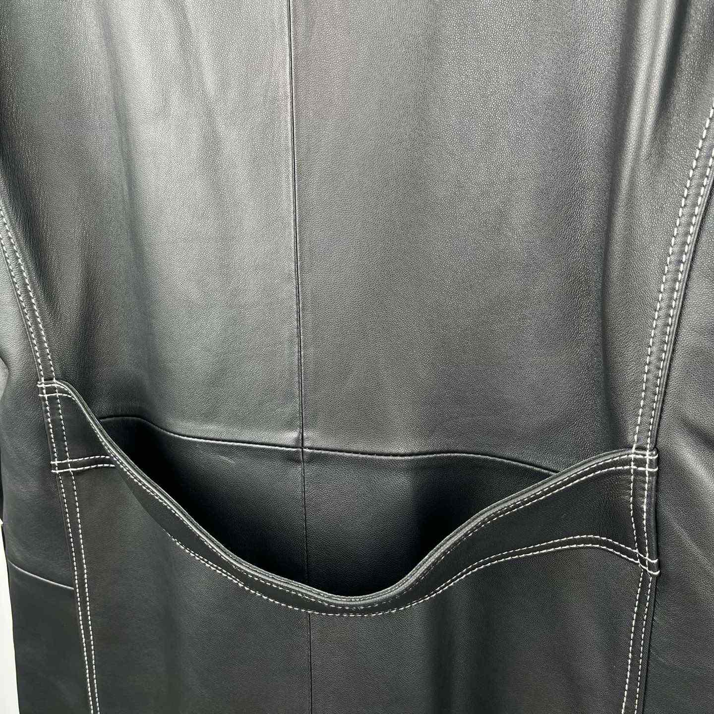 Fendi Black Leather Overcoat - PerfectKickZ