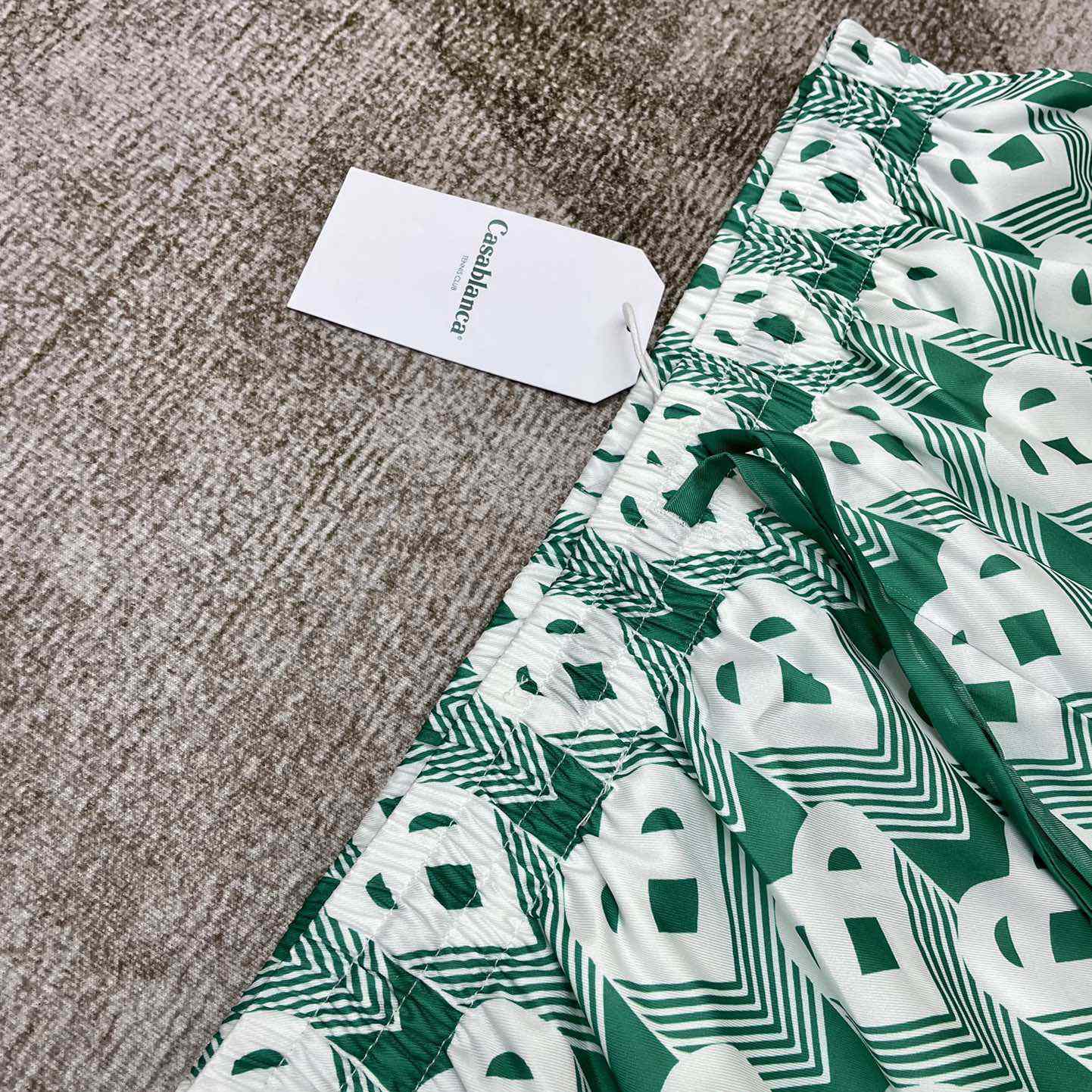 Casablanca Silk Shorts With Drawstring 'Heart Monogram Sport'     CA3483 - PerfectKickZ