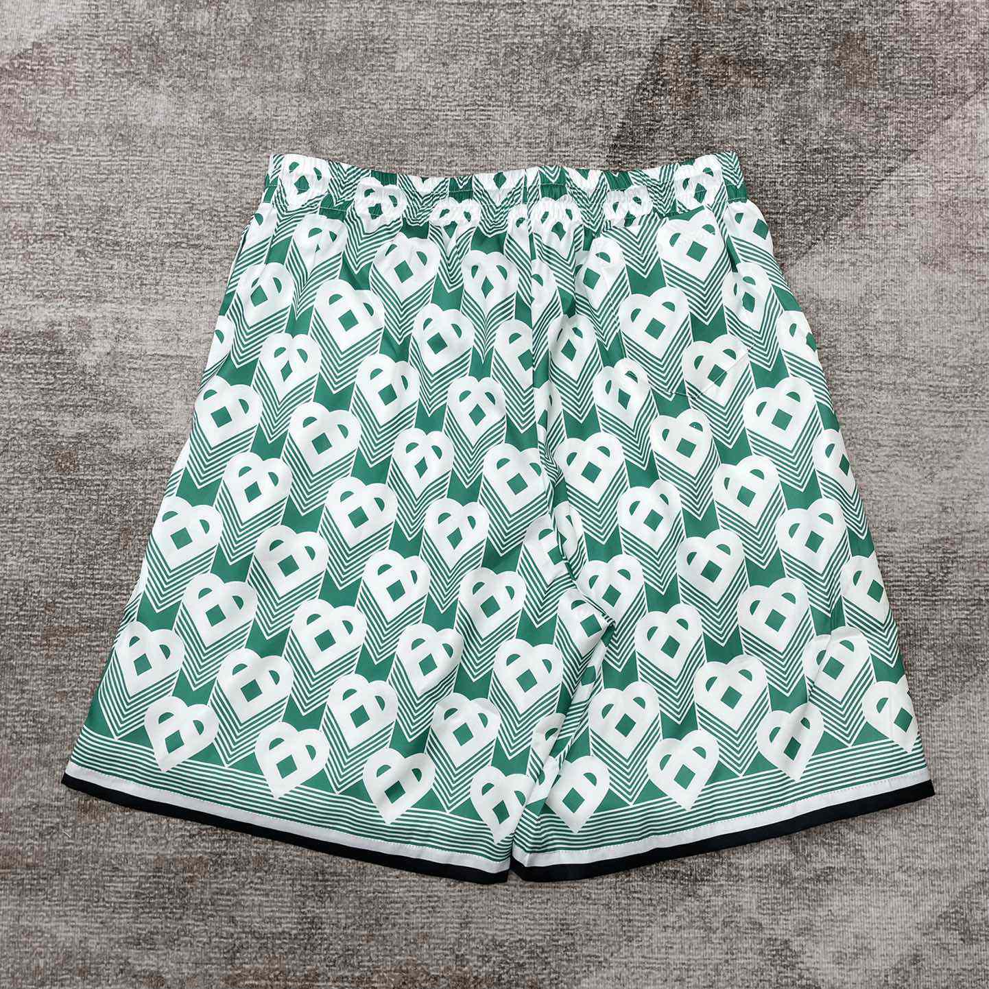 Casablanca Silk Shorts With Drawstring 'Heart Monogram Sport'     CA3483 - PerfectKickZ