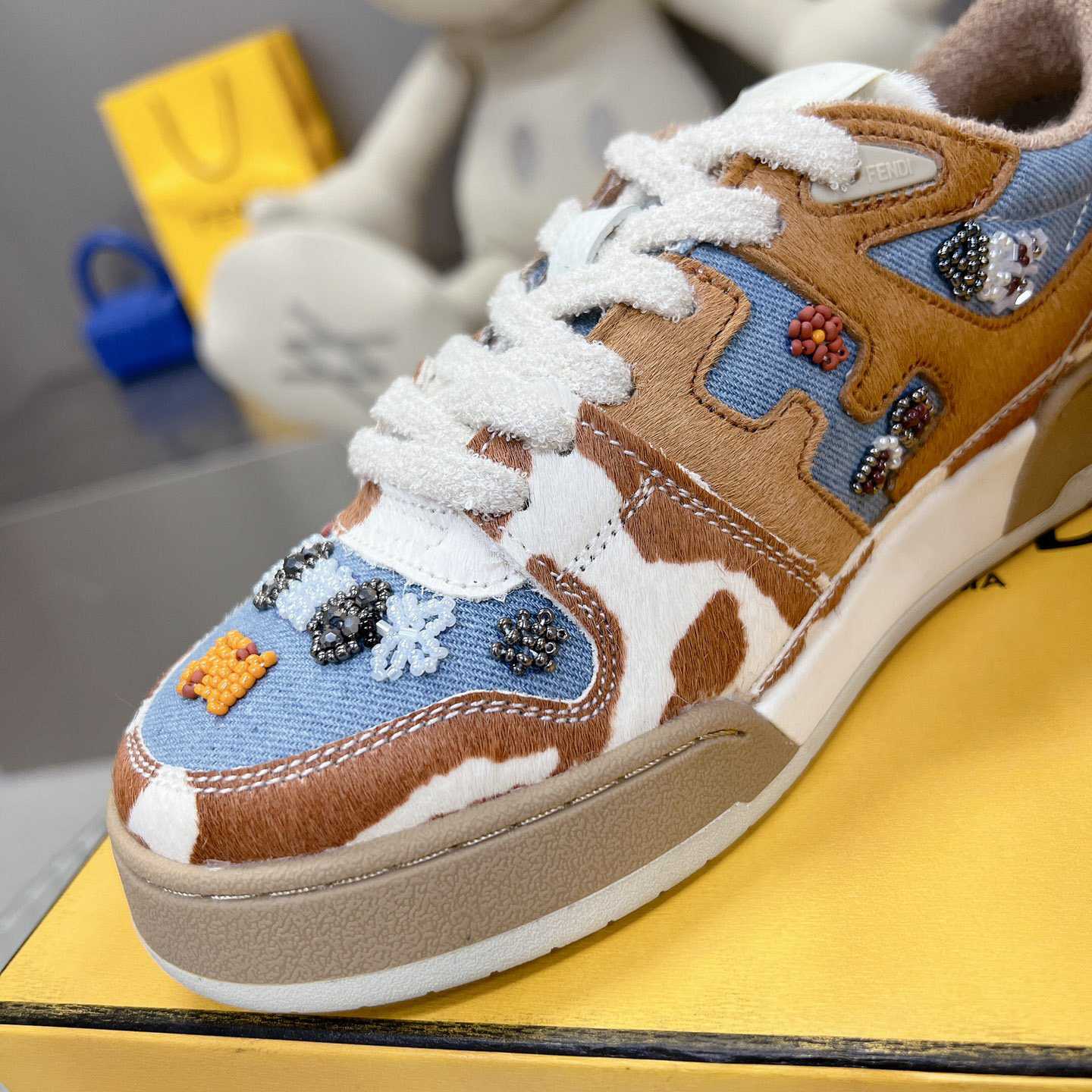 Fendi Match 'Cow Print Denim' - PerfectKickZ