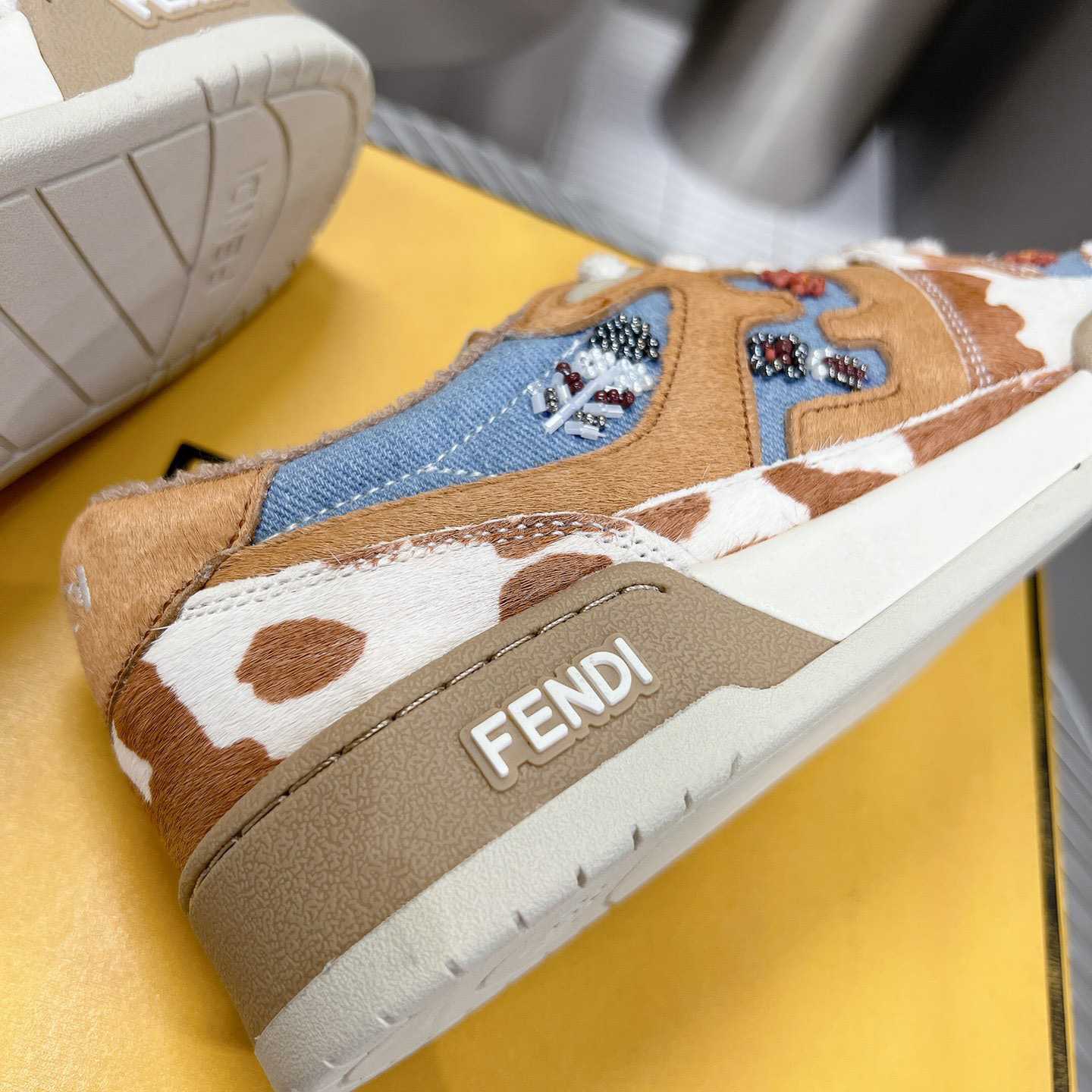 Fendi Match 'Cow Print Denim' - PerfectKickZ