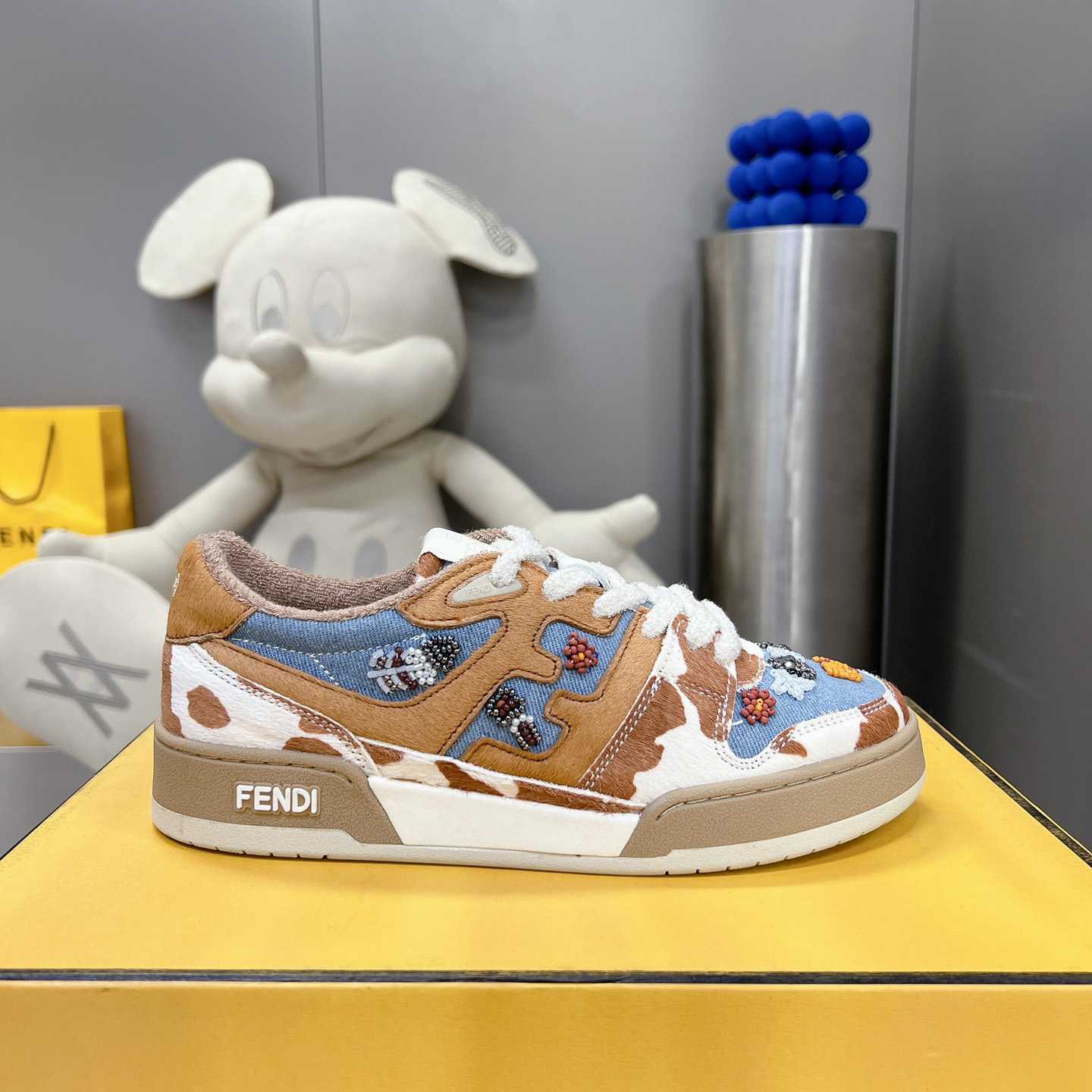 Fendi Match 'Cow Print Denim' - PerfectKickZ