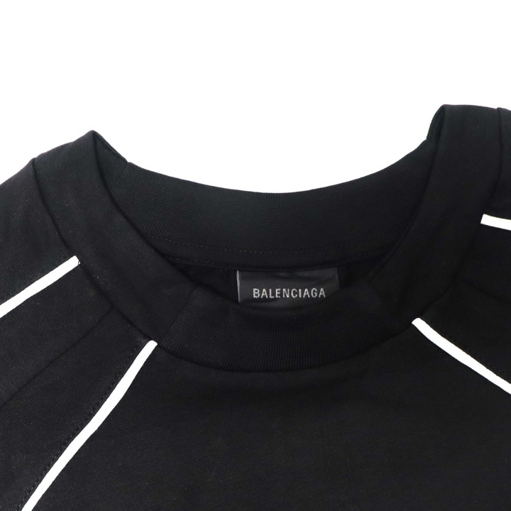 Balenciaga Paris Soccer T-Shirt Oversized In Black - PerfectKickZ