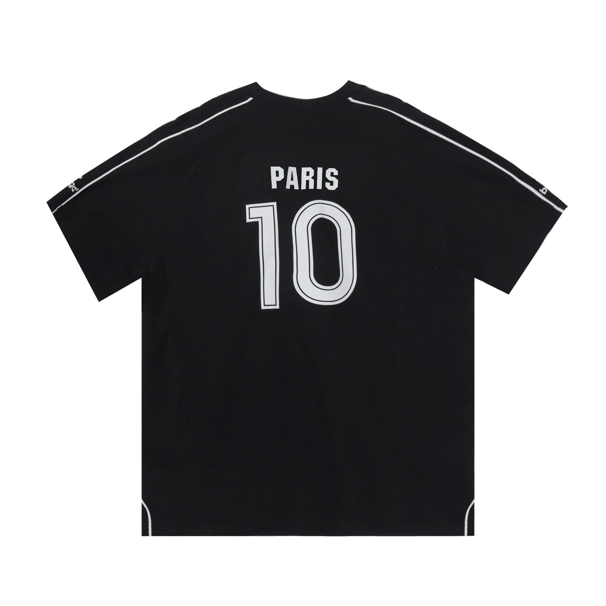 Balenciaga Paris Soccer T-Shirt Oversized In Black - PerfectKickZ