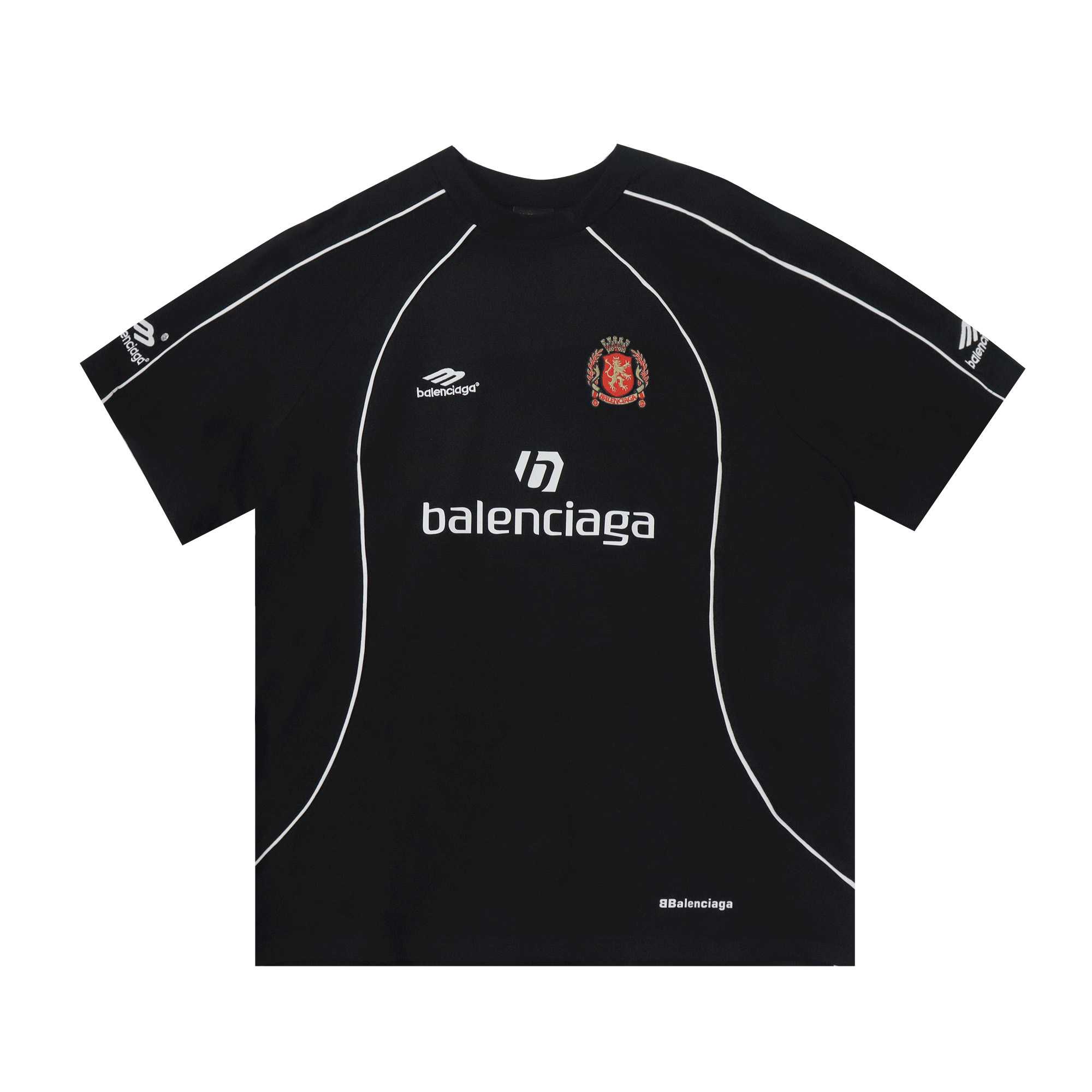 Balenciaga Paris Soccer T-Shirt Oversized In Black - PerfectKickZ