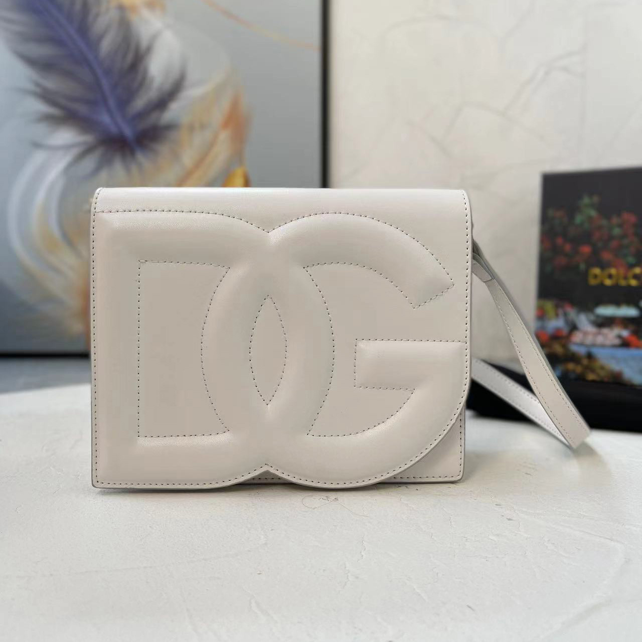 Dolce & Gabbana Calfskin DG Logo Crossbody Bag  (16 x 20 x 5.5cm) - PerfectKickZ