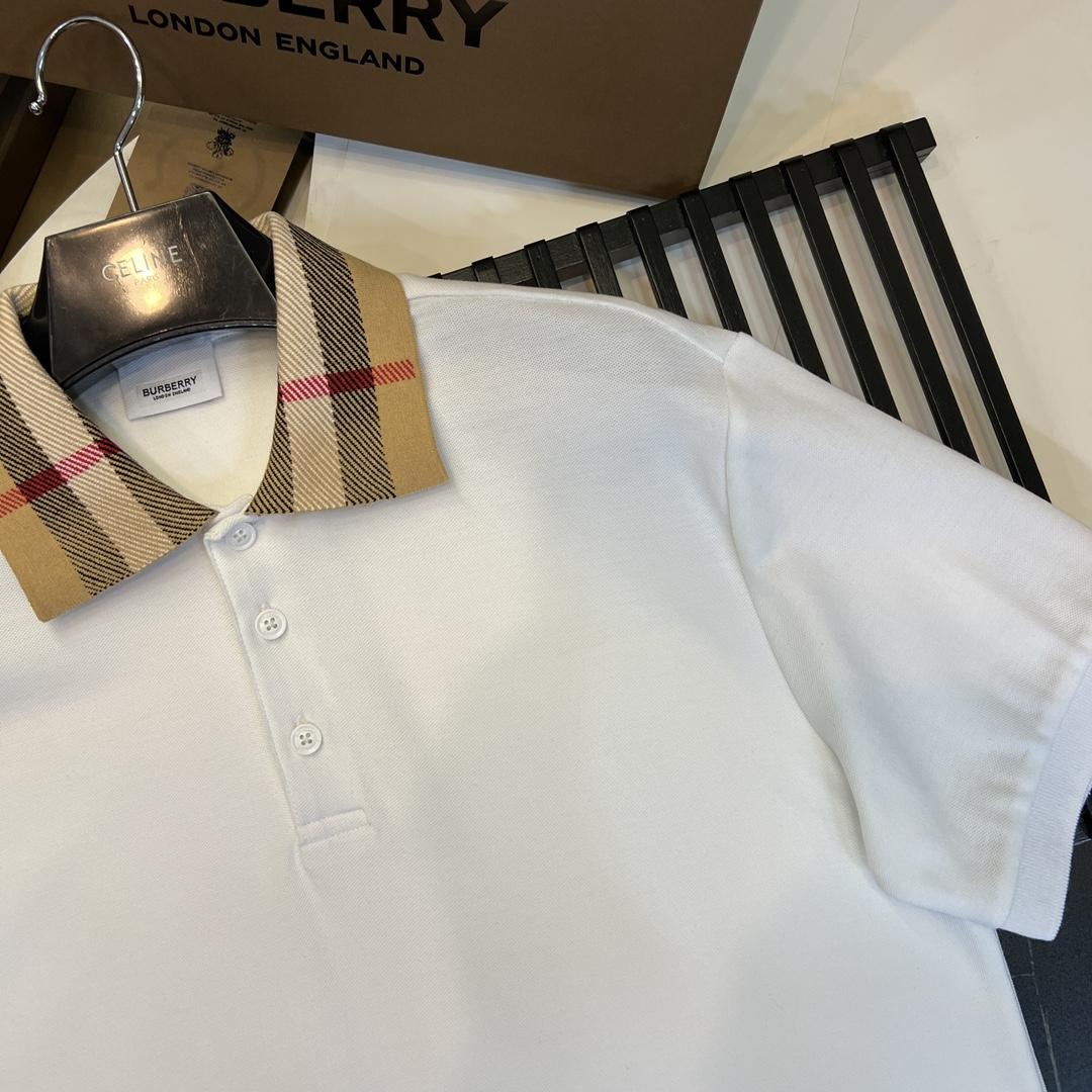Burberry Check Collar Cotton Polo Shirt - PerfectKickZ