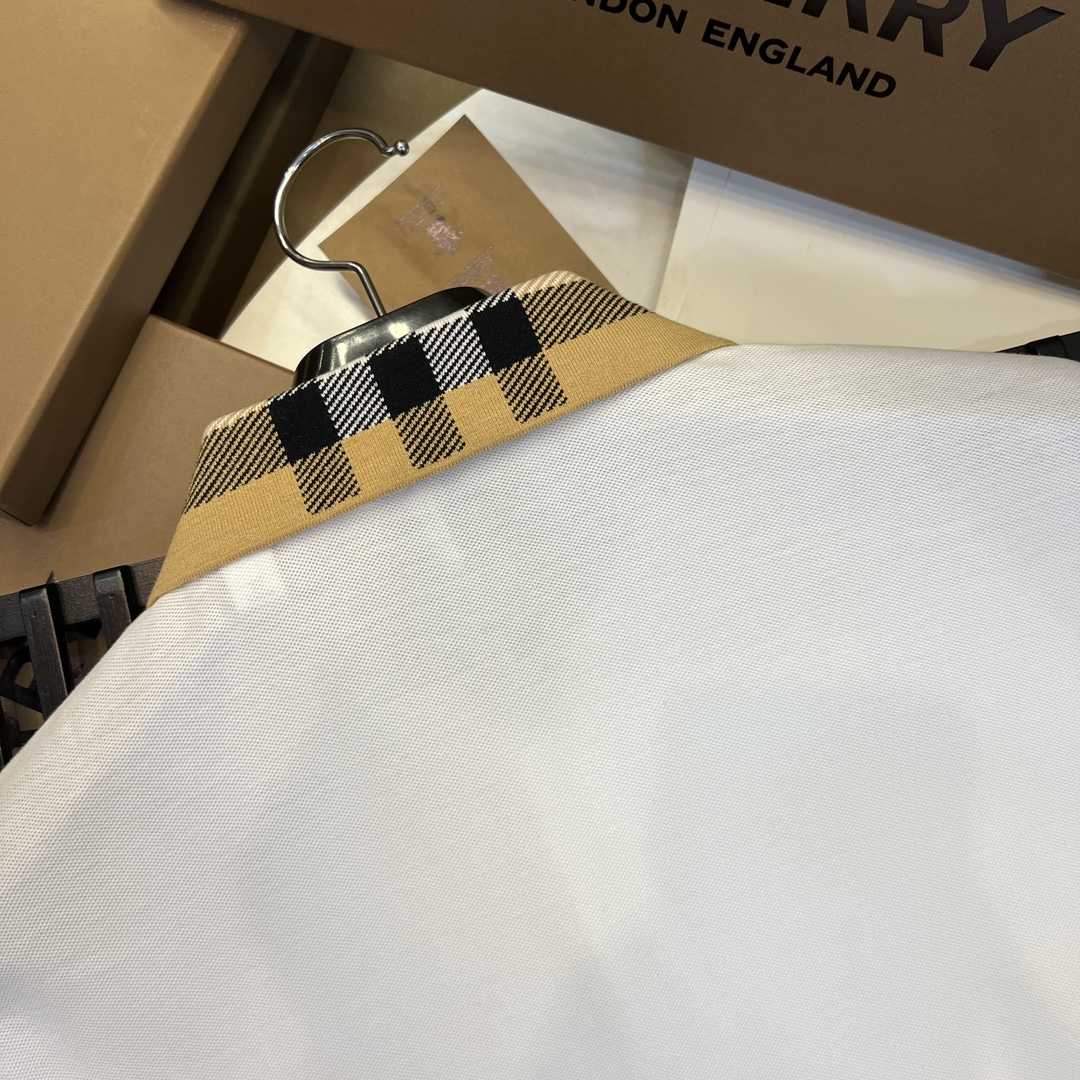 Burberry Check Collar Cotton Polo Shirt - PerfectKickZ