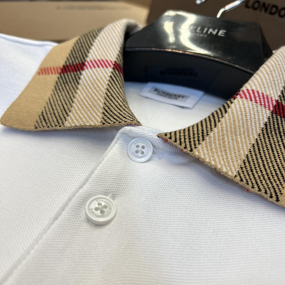 Burberry Check Collar Cotton Polo Shirt - PerfectKickZ