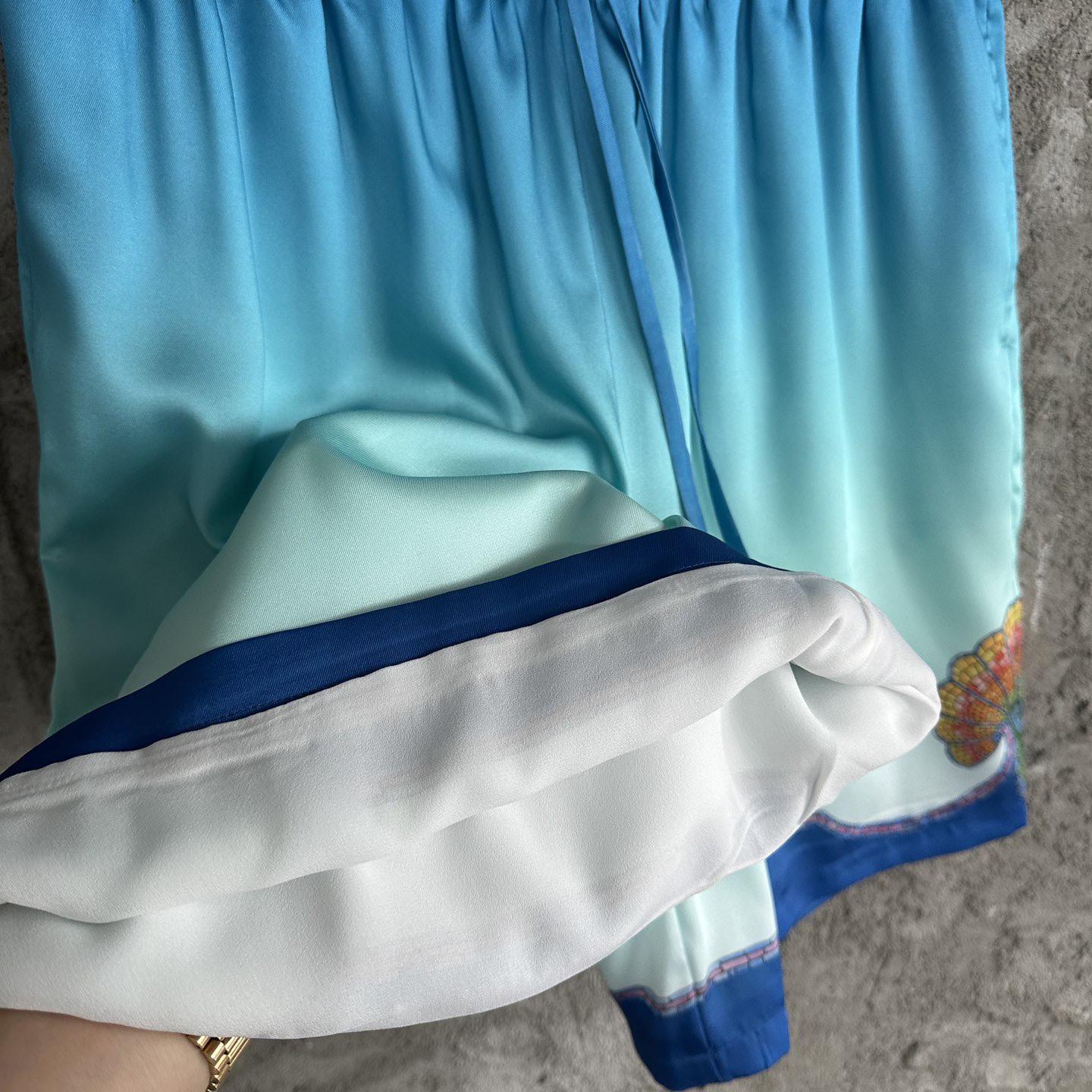 Casablanca Silk Shorts With Drawstring 'Coquillage Color' - 
