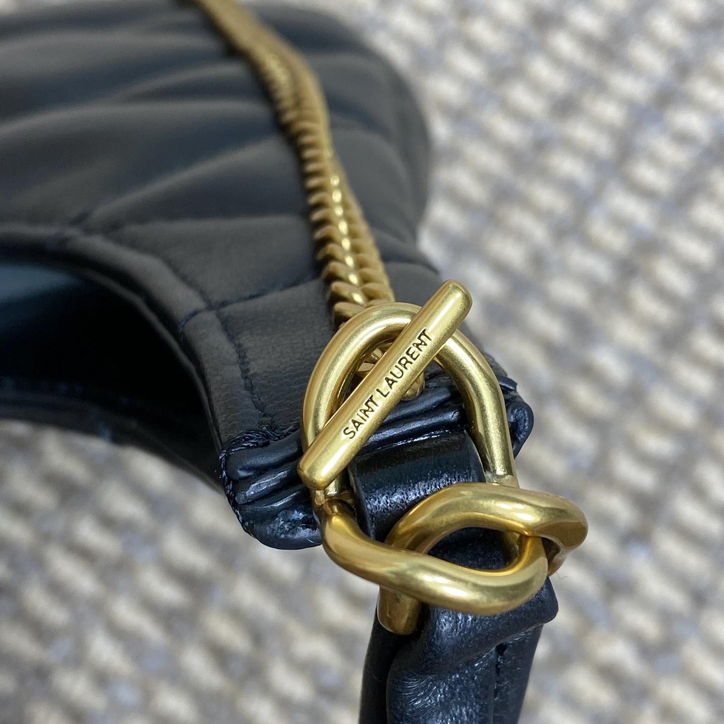 Saint Laurent Sade Hobo In Lambskin - PerfectKickZ