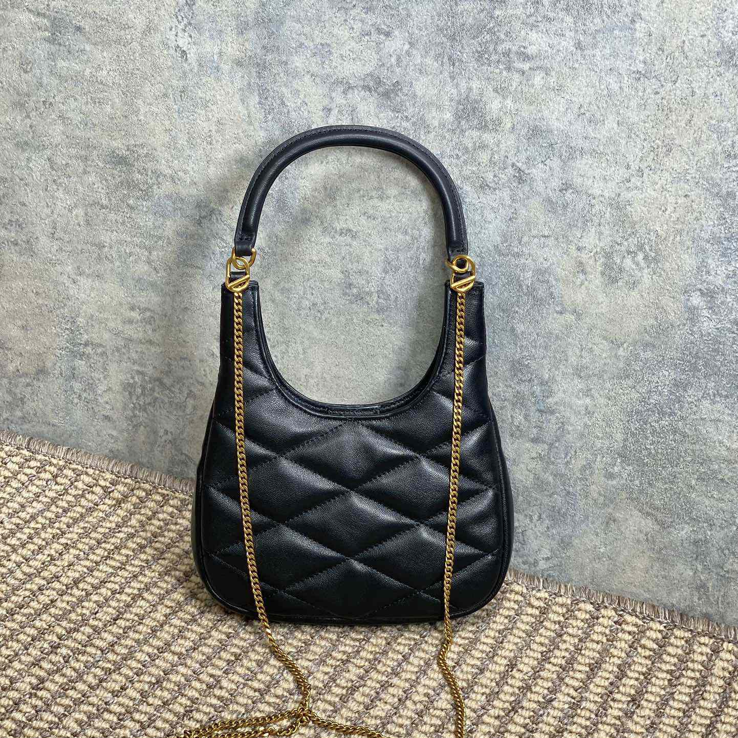 Saint Laurent Sade Hobo In Lambskin - PerfectKickZ