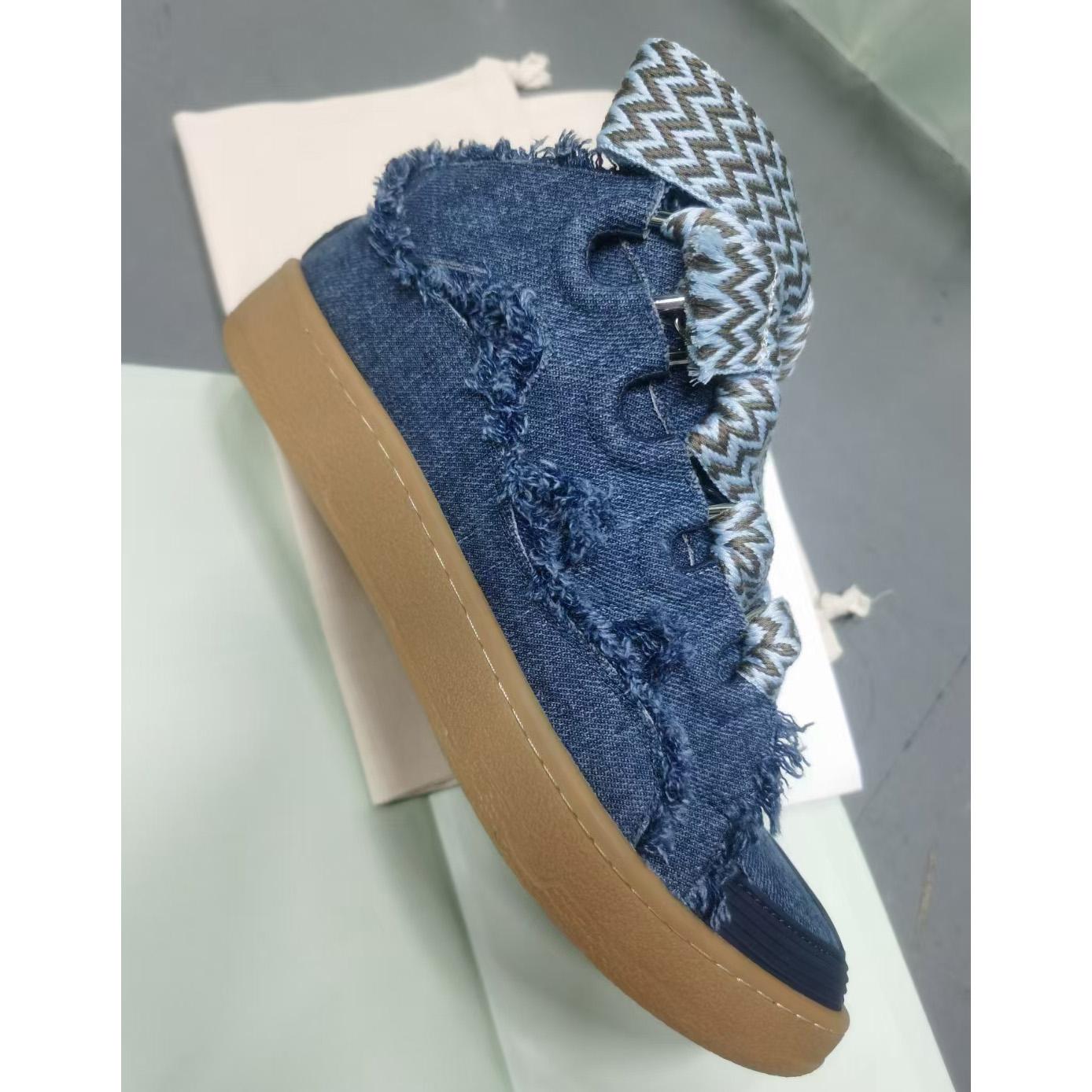 Lanvin Curb Sneakers In Denim - PerfectKickZ