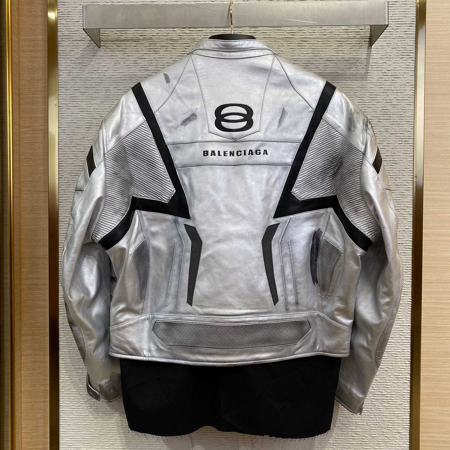 Balenciaga Unity Sports Icon Racer Jacket In Silver - 
