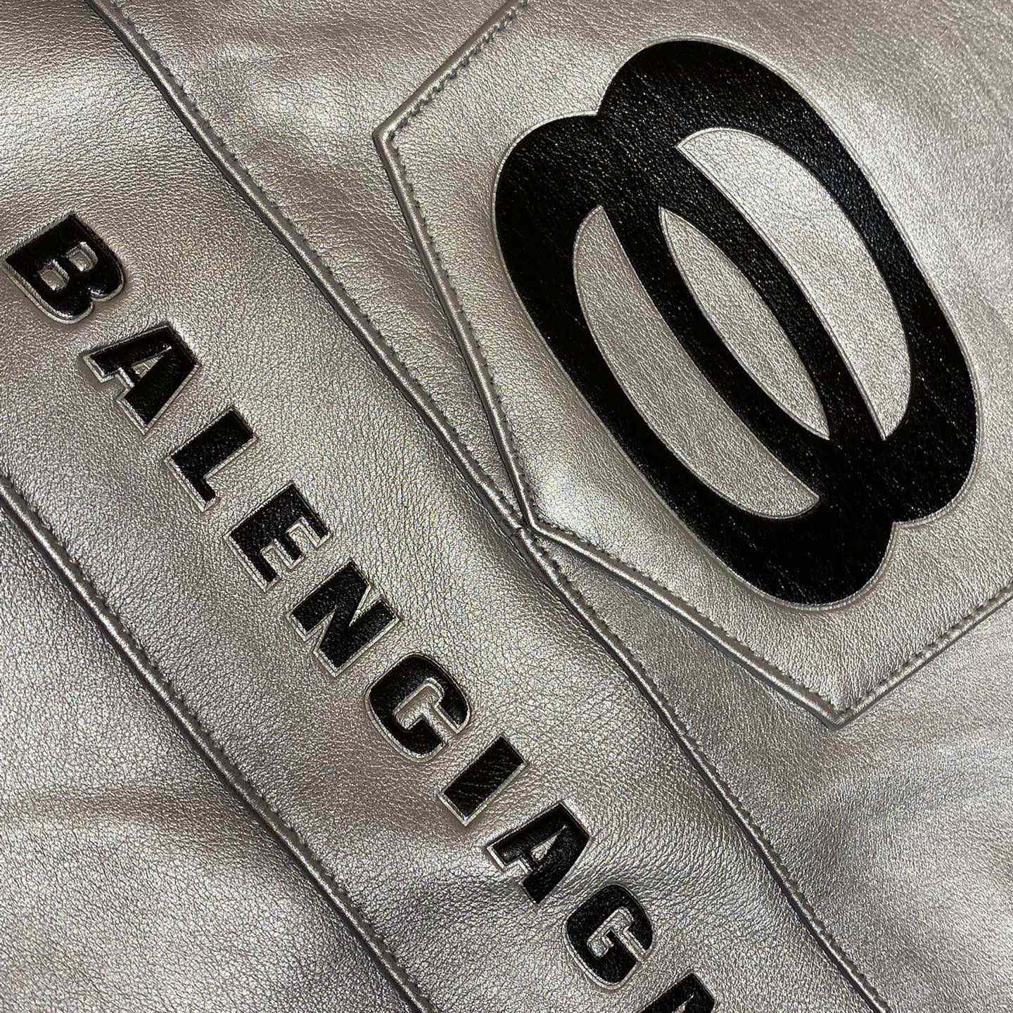 Balenciaga Unity Sports Icon Racer Jacket In Silver - 