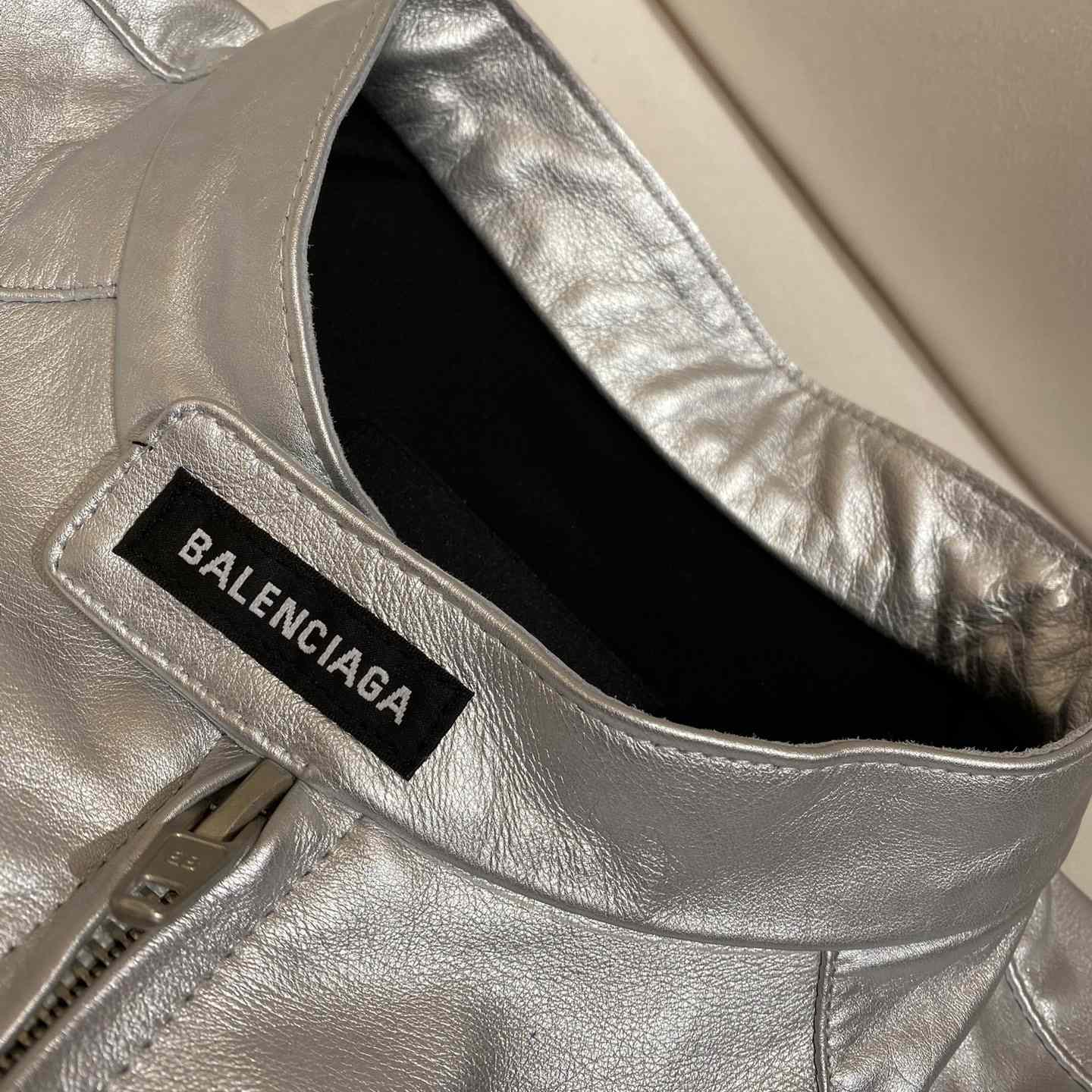 Balenciaga Unity Sports Icon Racer Jacket In Silver - 