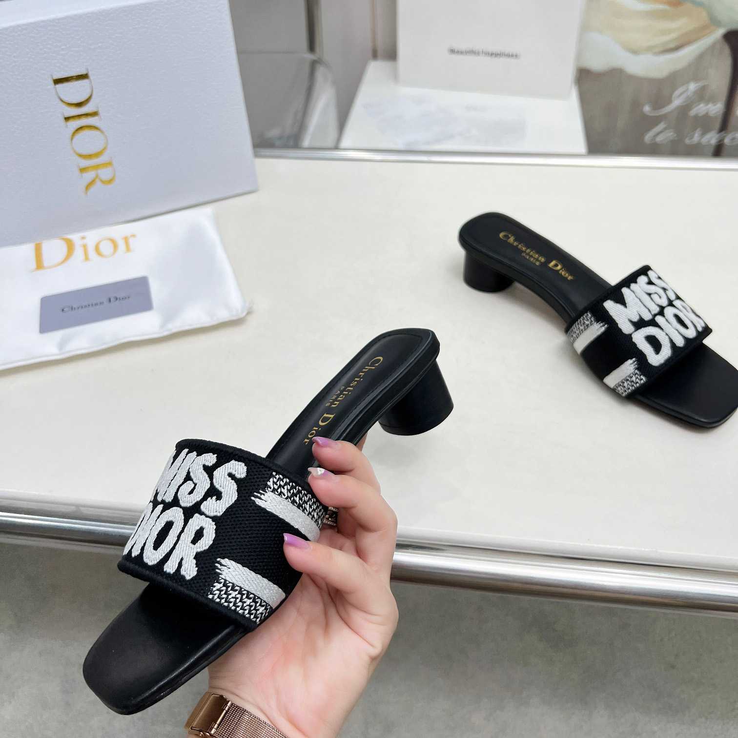 Dior Dway Heeled Slide - PerfectKickZ