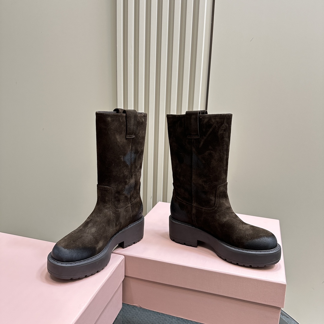 Miu Miu Suede Boots - PerfectKickZ