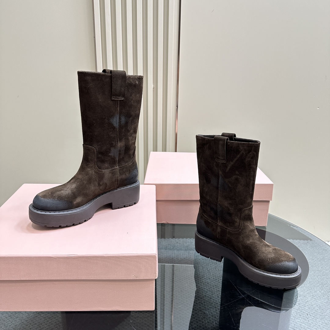 Miu Miu Suede Boots - PerfectKickZ